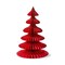 Large Red Glimmer Paper Tree Decor Holiday Sculpture 17x17x26 in Christmas Decorative Object